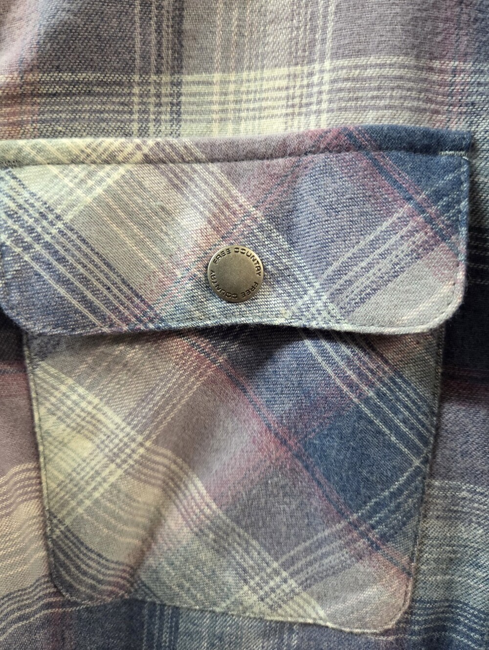 Free Country Lavender & Blue Plaid Utility Jacket - Picture 2 of 7
